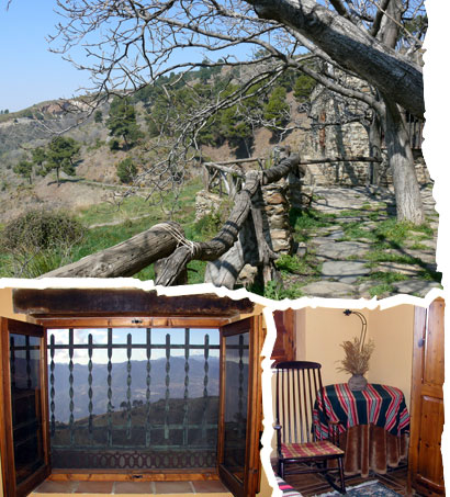 terraza y ventana al monte